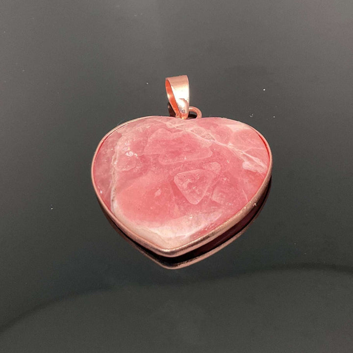 Rhodochrosite Heart Pendant