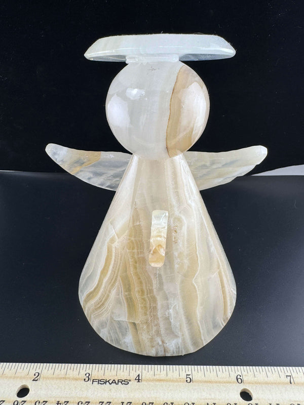 Mexican Onyx (Banded Calcite) Angel Night Light