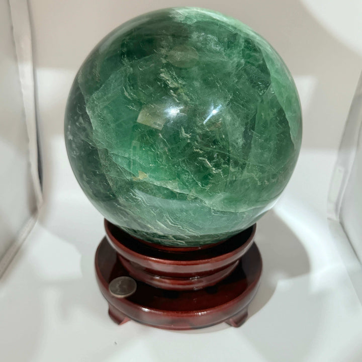 Green Fluorite Crystal Sphere / Crystal Ball - 200mm