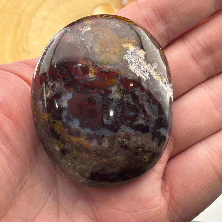 Orbicular Jasper Palm Stone