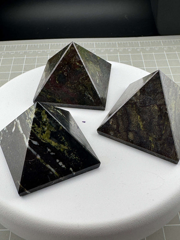 Dragon’s Blood Jasper Pyramid Carving - Polished