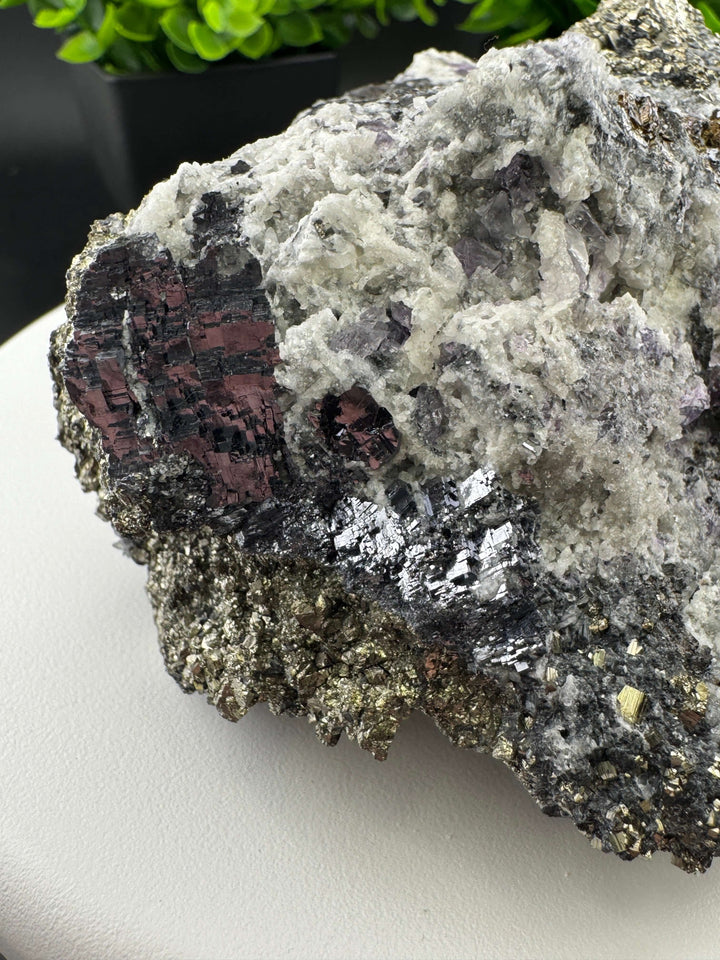 Sphalerite Pyrite Calcite Specimen - San Antonio Mine, Mexico