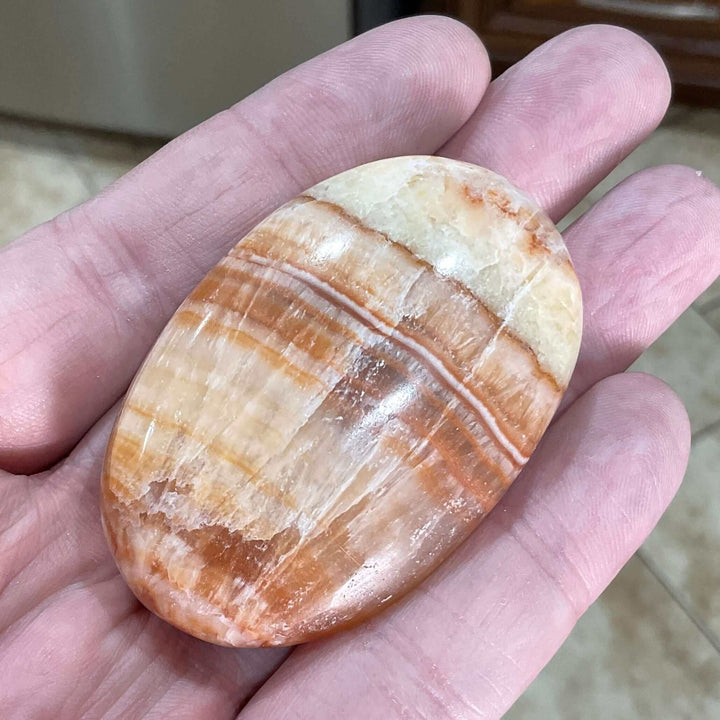 Pink Banded Calcite Hearts and Palms