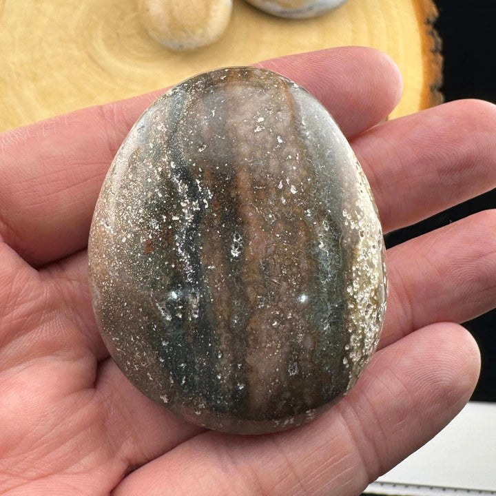 Orbicular Jasper Palm Stone