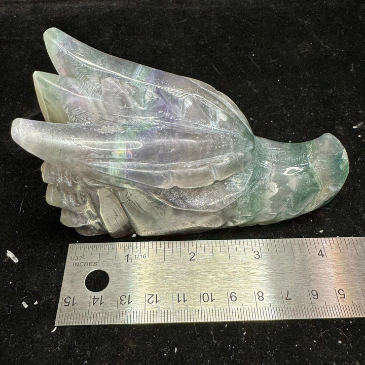 Fluorite Dragon Head Carving