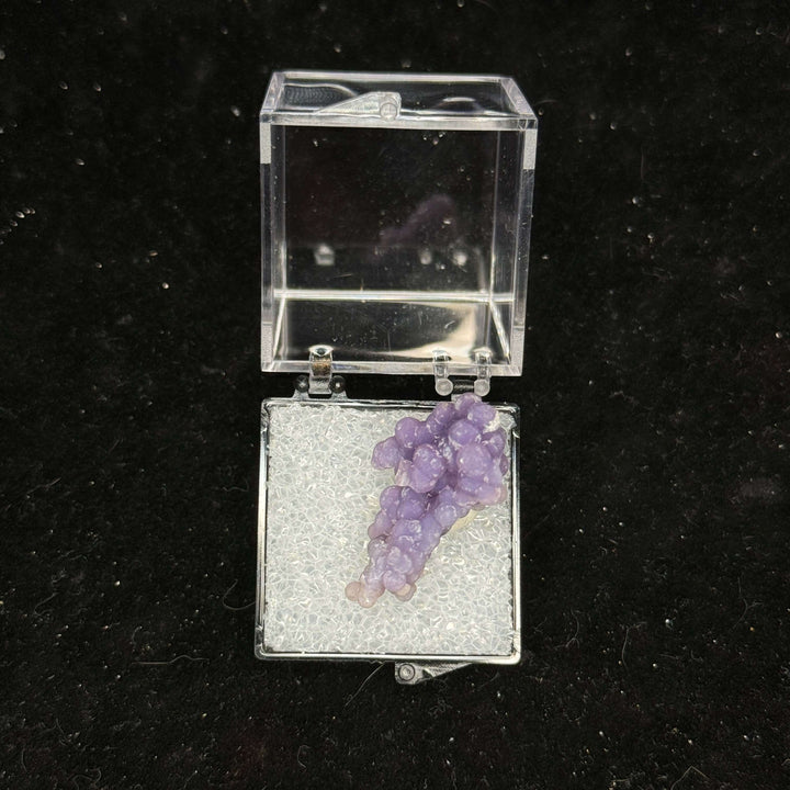 ‘Grape Agate’ botryoidal chalcedony thumbnail in Perky box - Indonesia