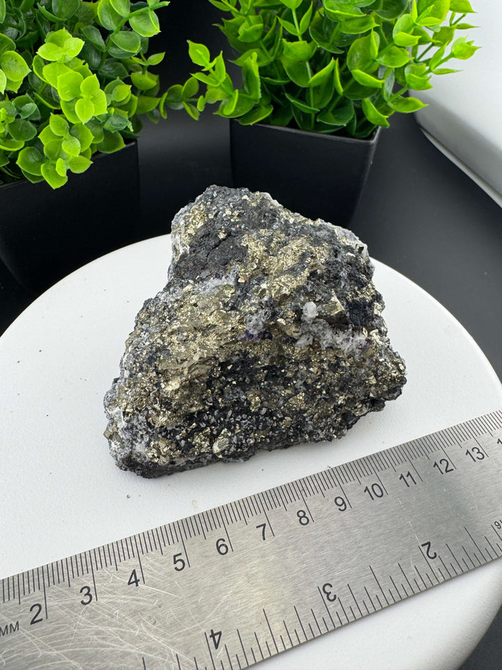 Sphalerite Pyrite Calcite Specimen - San Antonio Mine, Mexico