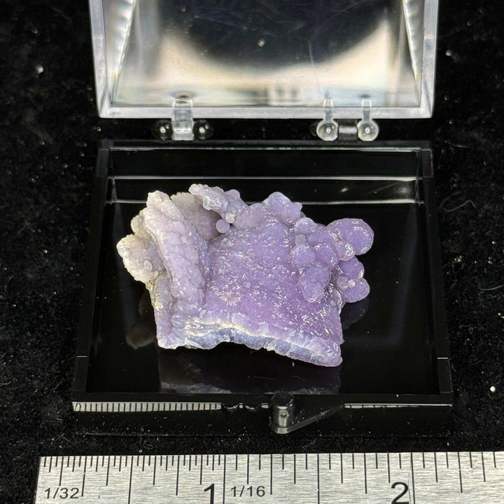 Amethystine Spherical Quartz ‘Grape Agate’ thumbnail in Large Perky box - Indonesia