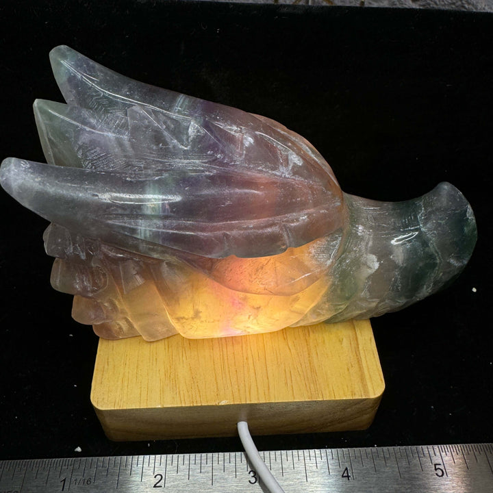 Fluorite Dragon Head Carving