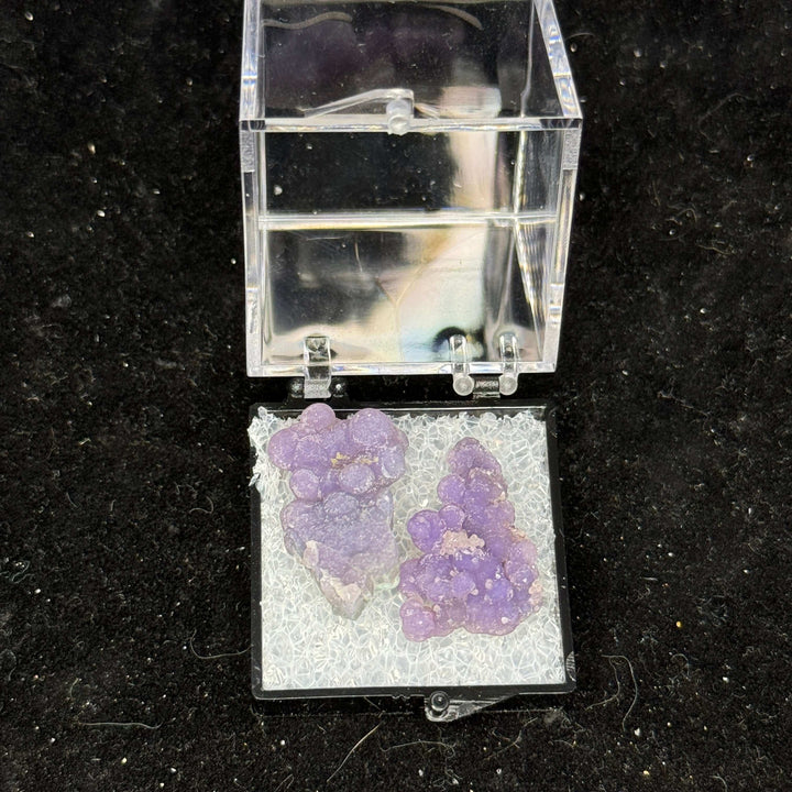 ‘Grape Agate’ botryoidal chalcedony thumbnail in Perky box - Indonesia