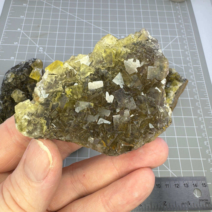 Bulk 4pc - Imperfect Fluorite Lot, Okorusu Mine, Otjiwarongo, Namibia