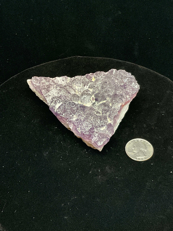 Purple Fluorite on Quartz - La Lupita, Mexico