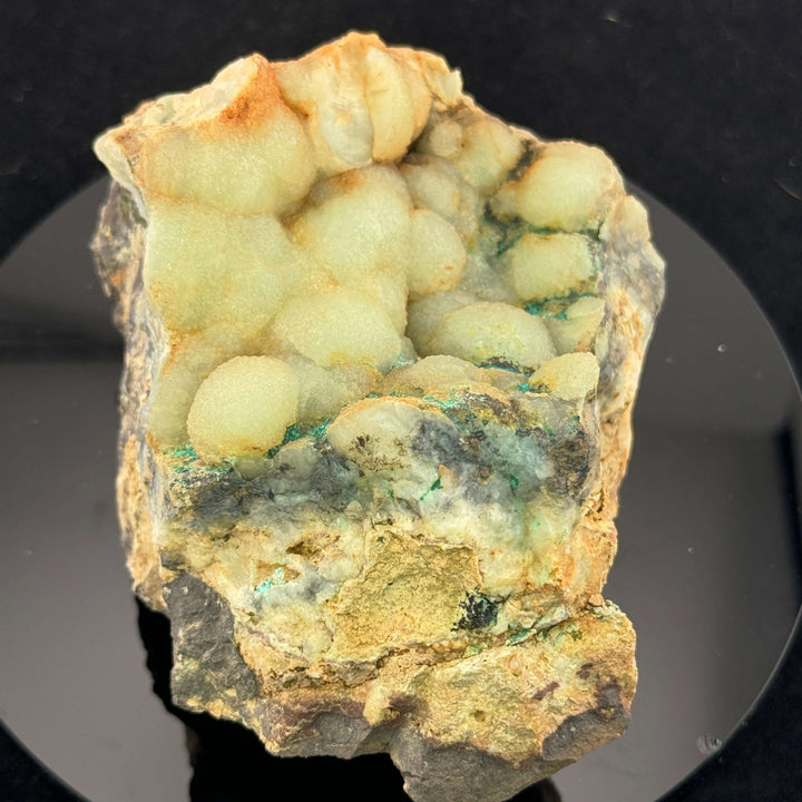 Prehnite Specimen w/ Dioptase - Namibia