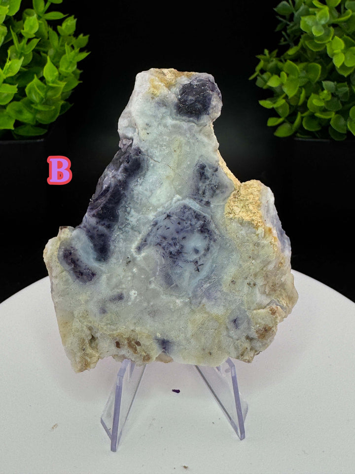 Morado Opal, also known as Mexican opal, is a beautiful purple variety of common opal found in central Mexico. It was discovered in 2011 and is one of the most affordable opals available, making it a popular choice for jewelry and other decorative items.W