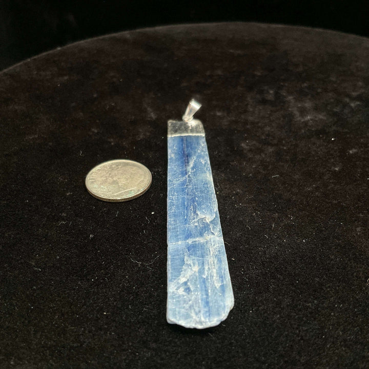 Silver Plated Blue Kyanite Pendant