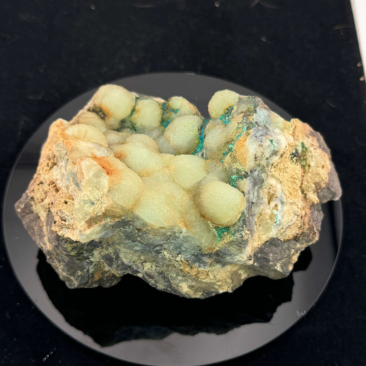 Prehnite Specimen w/ Dioptase - Namibia