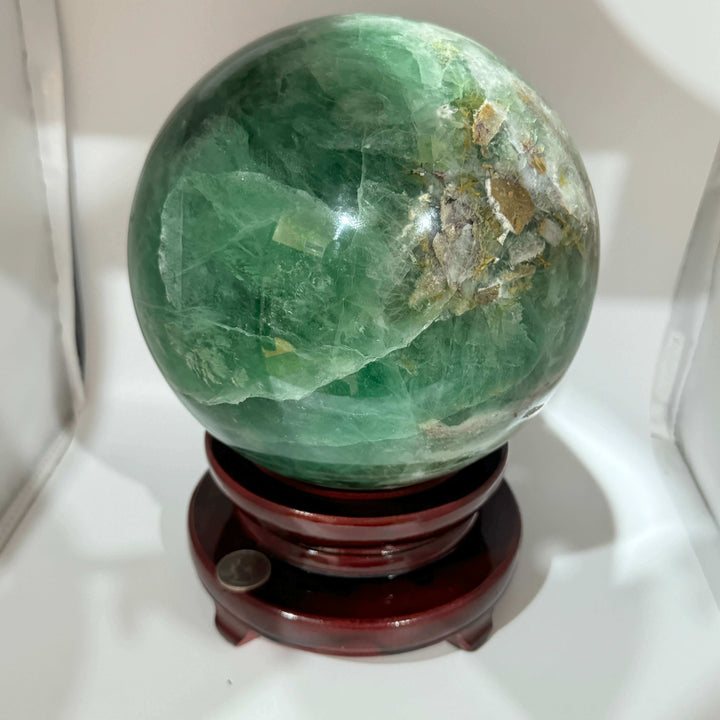 Green Fluorite Crystal Sphere / Crystal Ball - 200mm