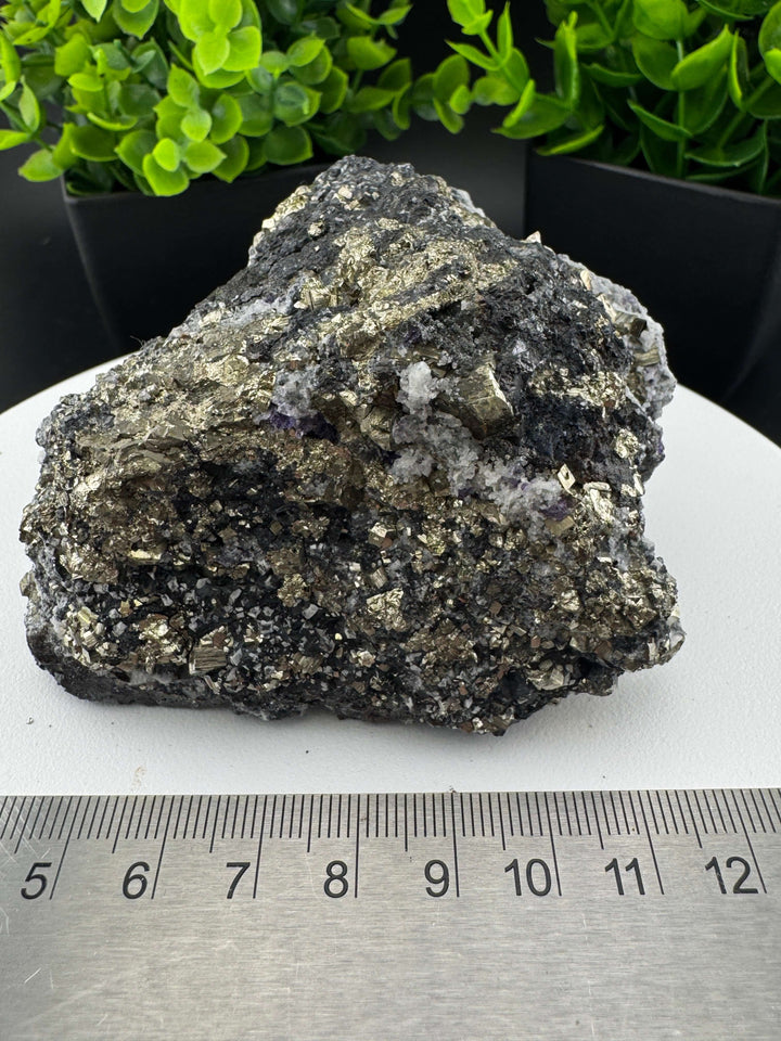 Sphalerite Pyrite Calcite Specimen - San Antonio Mine, Mexico