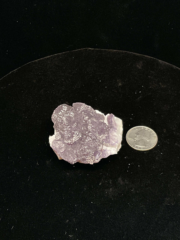 Purple Fluorite on Quartz - La Lupita, Mexico