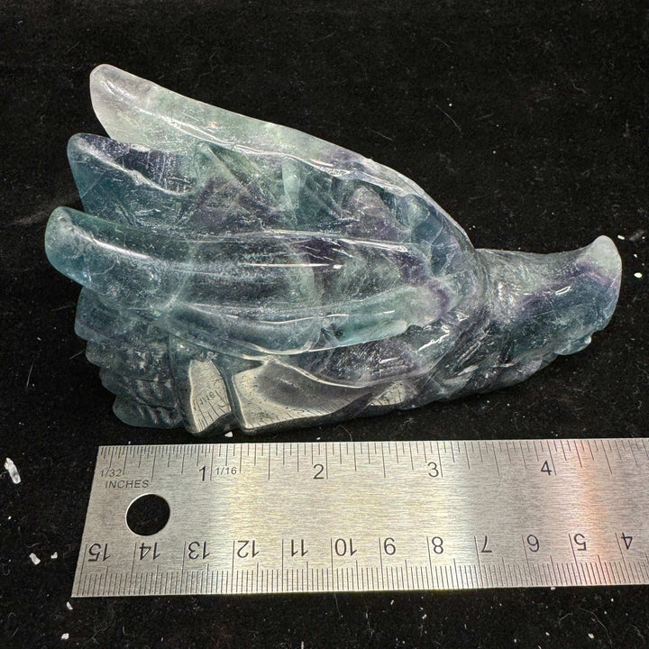 Fluorite Dragon Head Carving