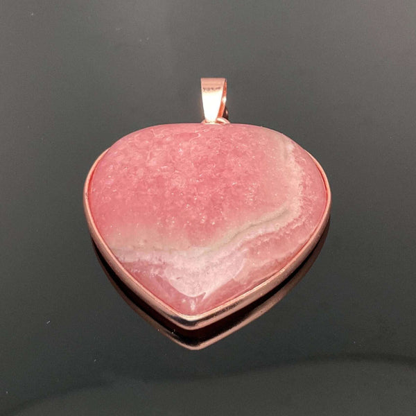 Rhodochrosite Heart Pendant