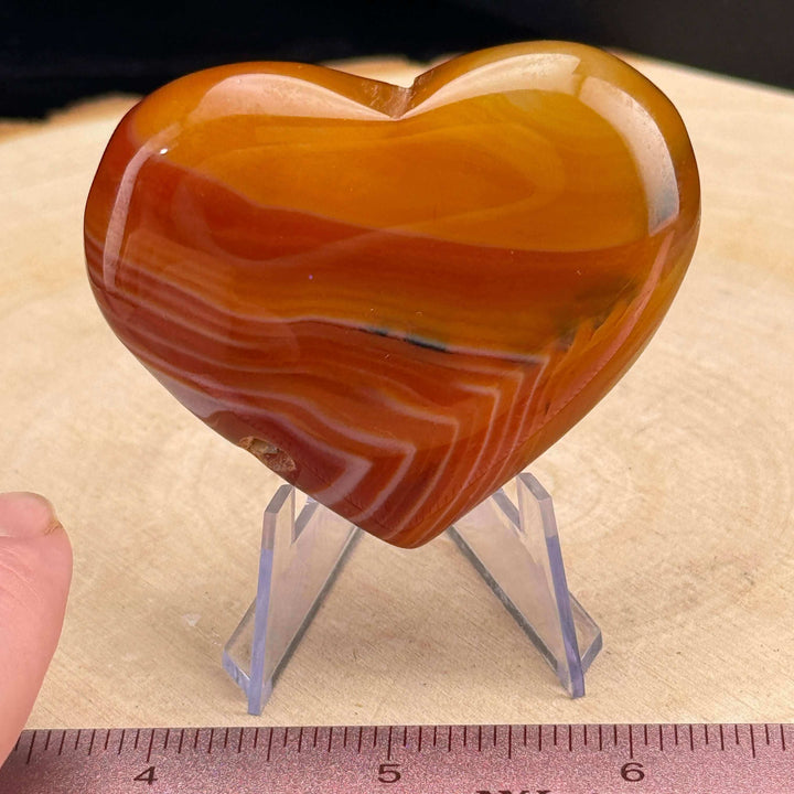 Polished Sardonyx Heart Carvings