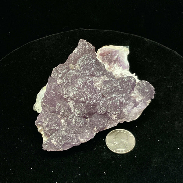 Purple Fluorite on Quartz - La Lupita, Mexico