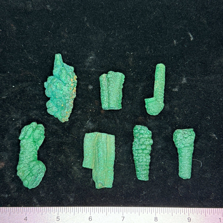 Raw Malachite Stlactites