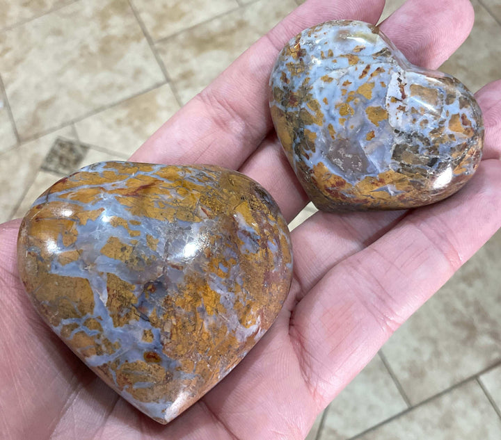 Agate with Jasper Hearts and Palms