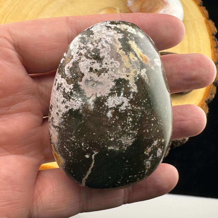 Orbicular Jasper Palm Stone