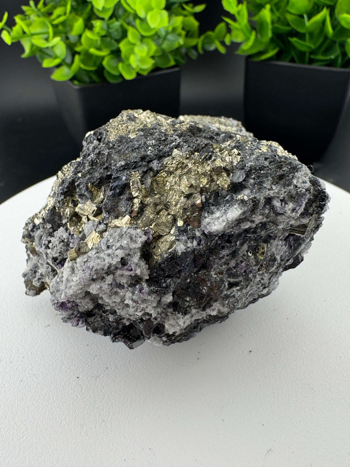 Sphalerite Pyrite Calcite Specimen - San Antonio Mine, Mexico