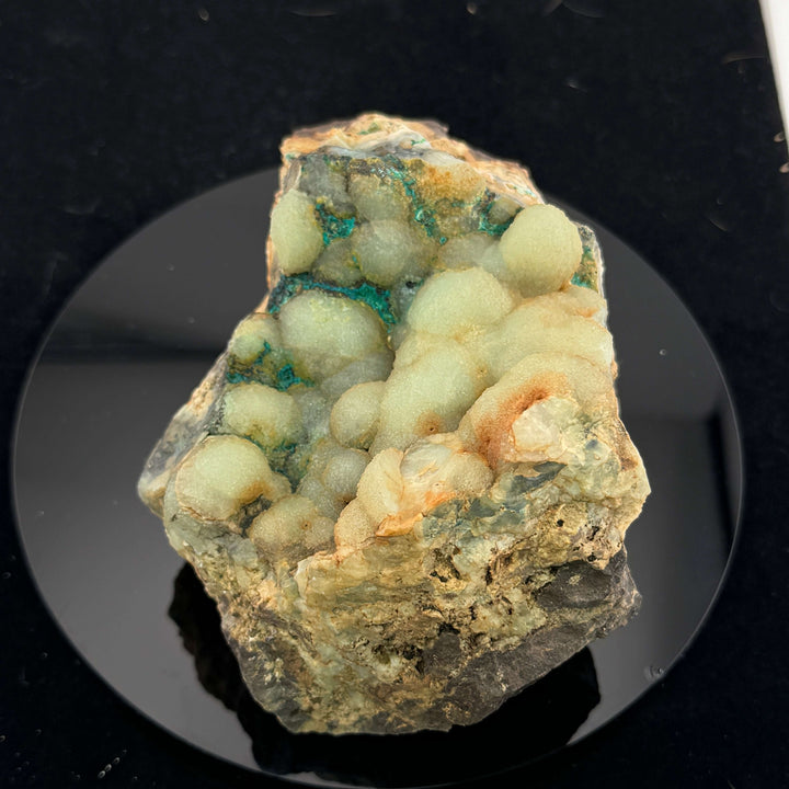 Prehnite Specimen w/ Dioptase - Namibia