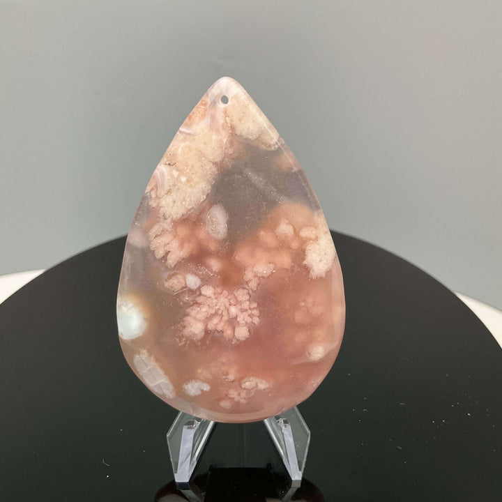 Flower Agate Cabochon/Pendant (pre-drilled)