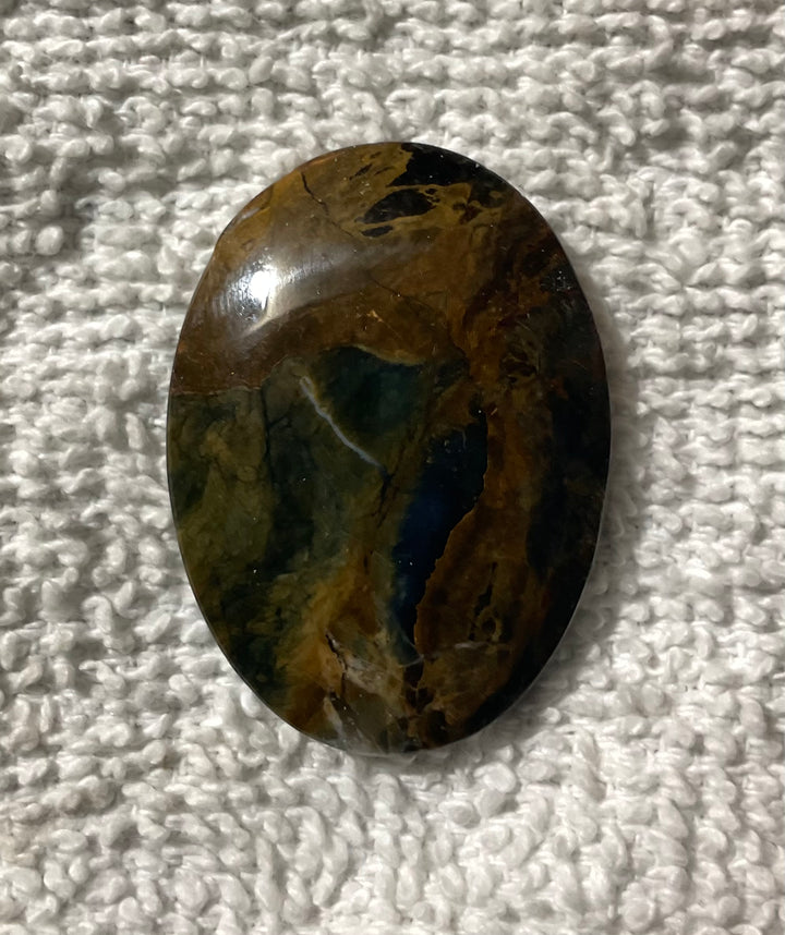 Blue Opalized Petrified Wood Medallion (12-16g)