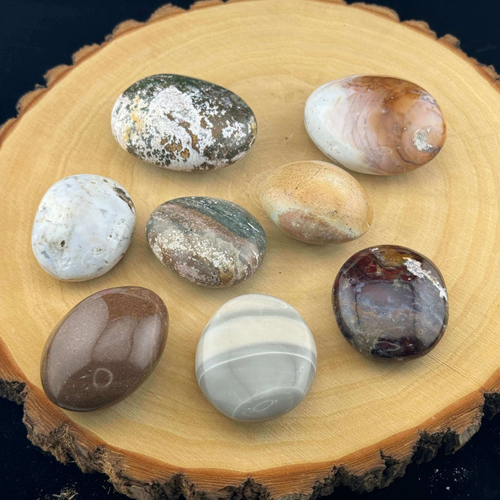 Orbicular Jasper Palm Stone