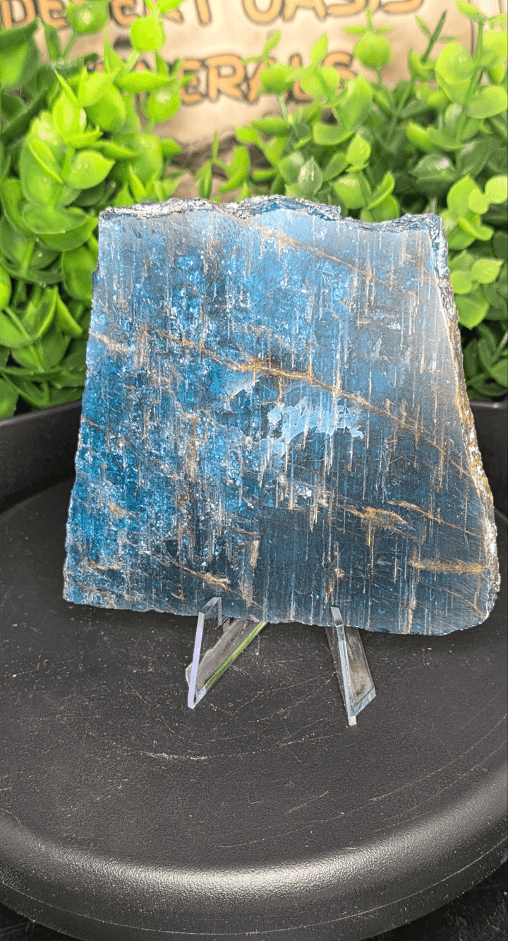 Polished Blue Apatite Slab