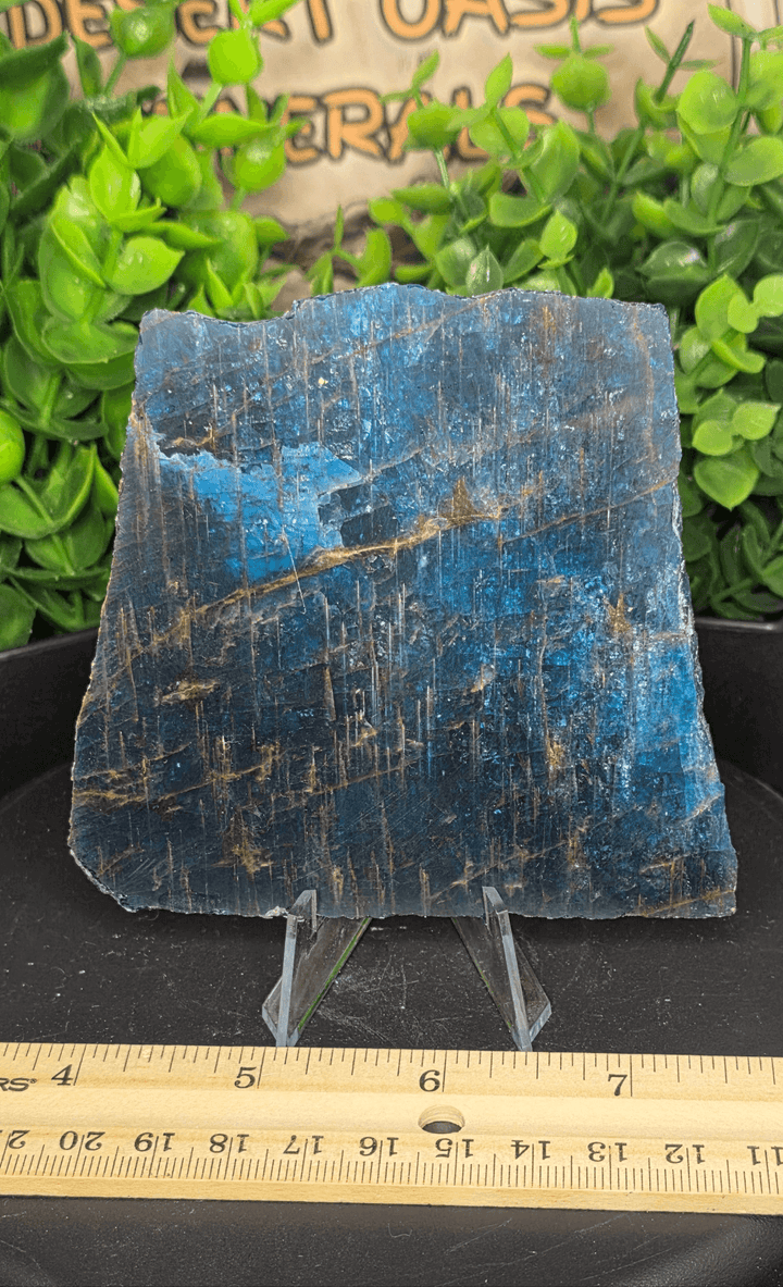 Polished Blue Apatite Slab