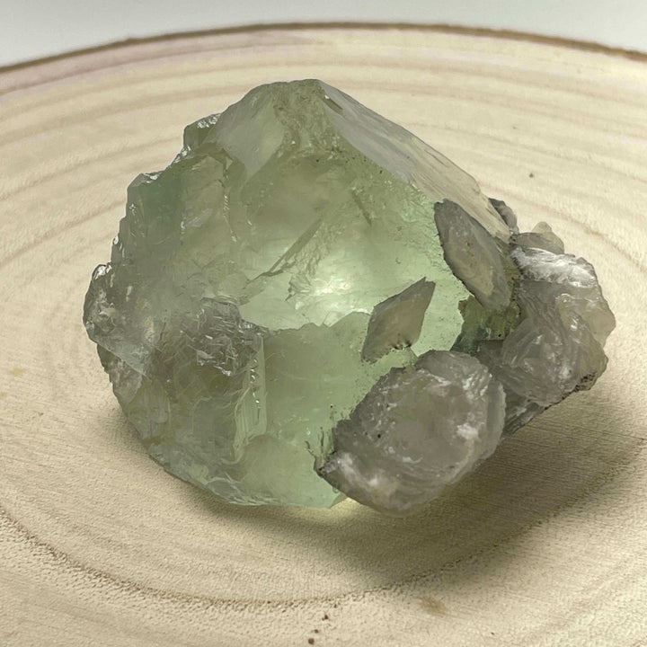 Light Green Yaogangxian Fluorite (YGX) with Calcite