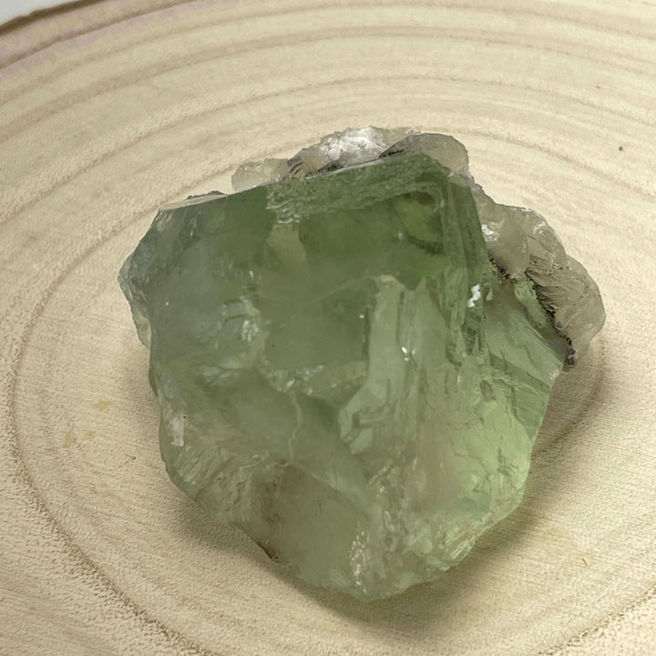 Light Green Yaogangxian Fluorite (YGX) with Calcite