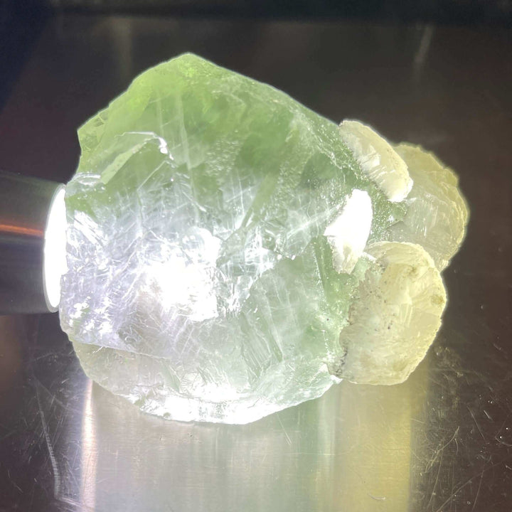 Light Green Yaogangxian Fluorite (YGX) with Calcite