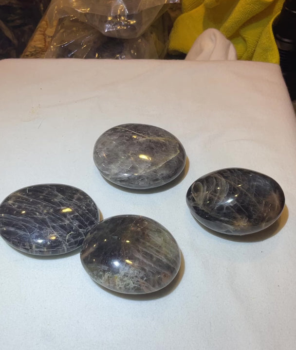 Black Moonstone Palm Stone