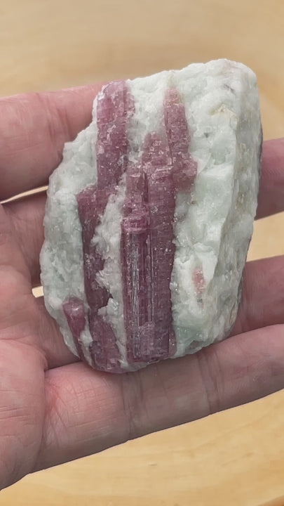 Pink Tourmaline in Quartz