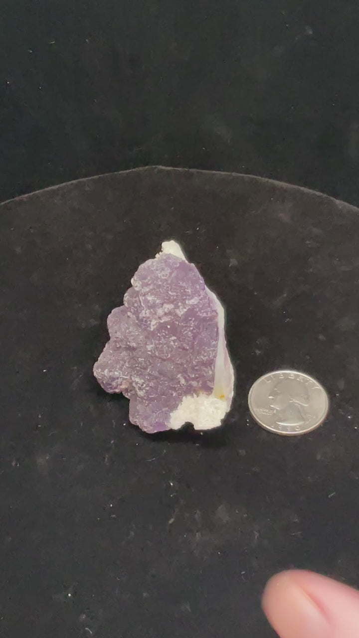 Purple Fluorite on Quartz - La Lupita, Mexico