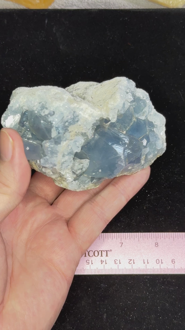 Natural Blue Celestite Crystal Specimen