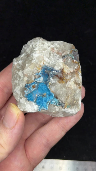 Shattuckite On Quartz Specimen - Namibia