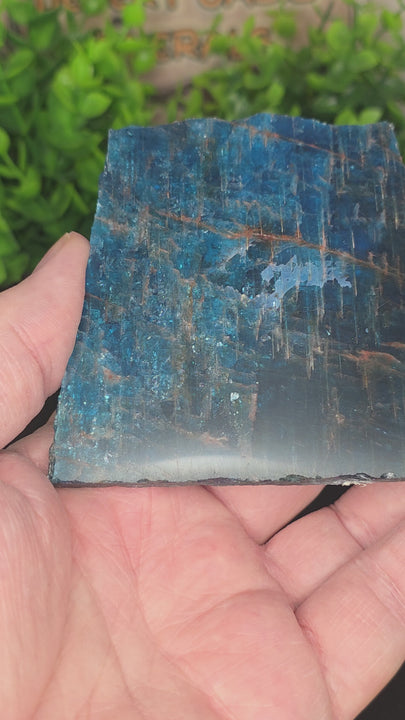 Polished Blue Apatite Slab