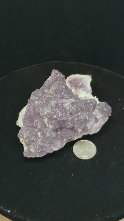 Purple Fluorite on Quartz - La Lupita, Mexico