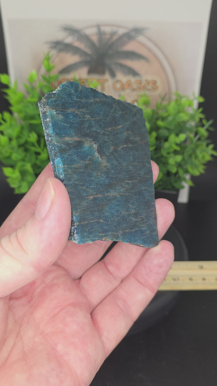 Polished Blue Apatite Slab