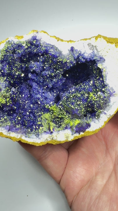 Dyed Aura Agate Geode