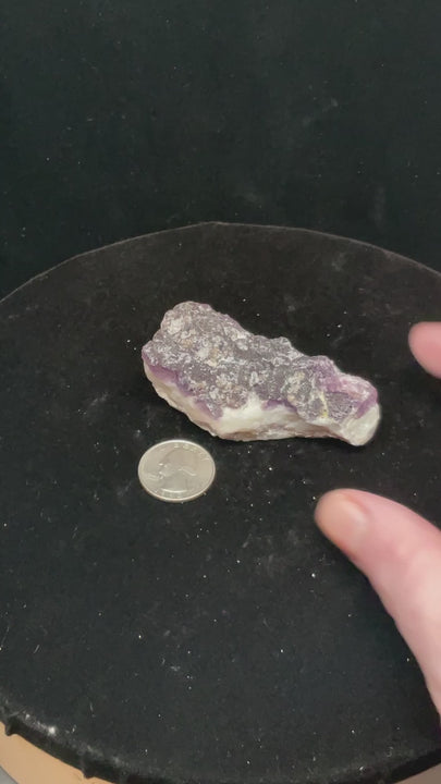 Purple Fluorite on Quartz - La Lupita, Mexico